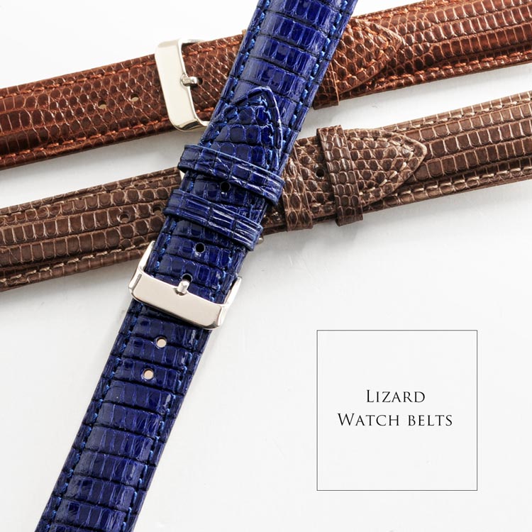リザード トカゲ 爬虫類 本革 腕時計 ベルト 取り付け用 防水