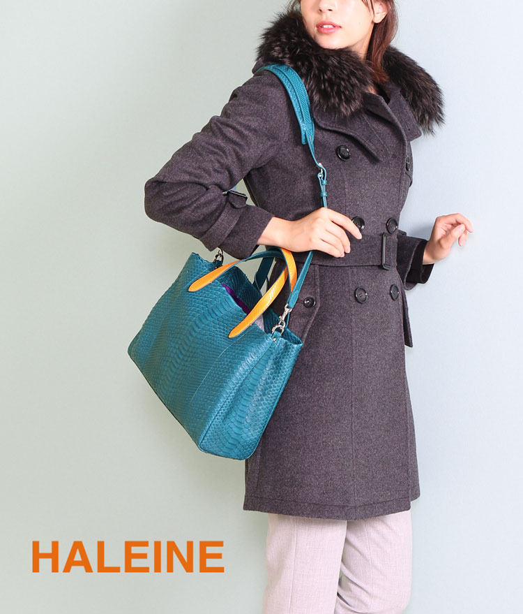HALEINE [アレンヌ] ダイヤモンド パイソン ショルダーバッグ 肩掛け 20代 30代 韓国 ファッション