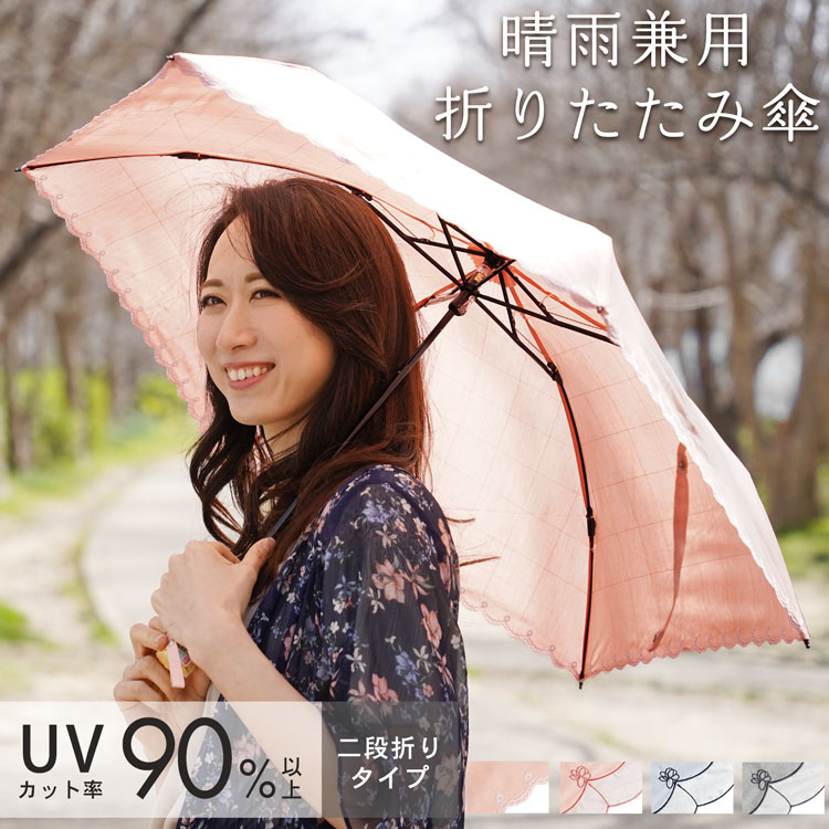 黒色 晴雨兼用 折りたたみ傘 折り畳み式傘 撥水加工 遮光 UVカット 日傘
