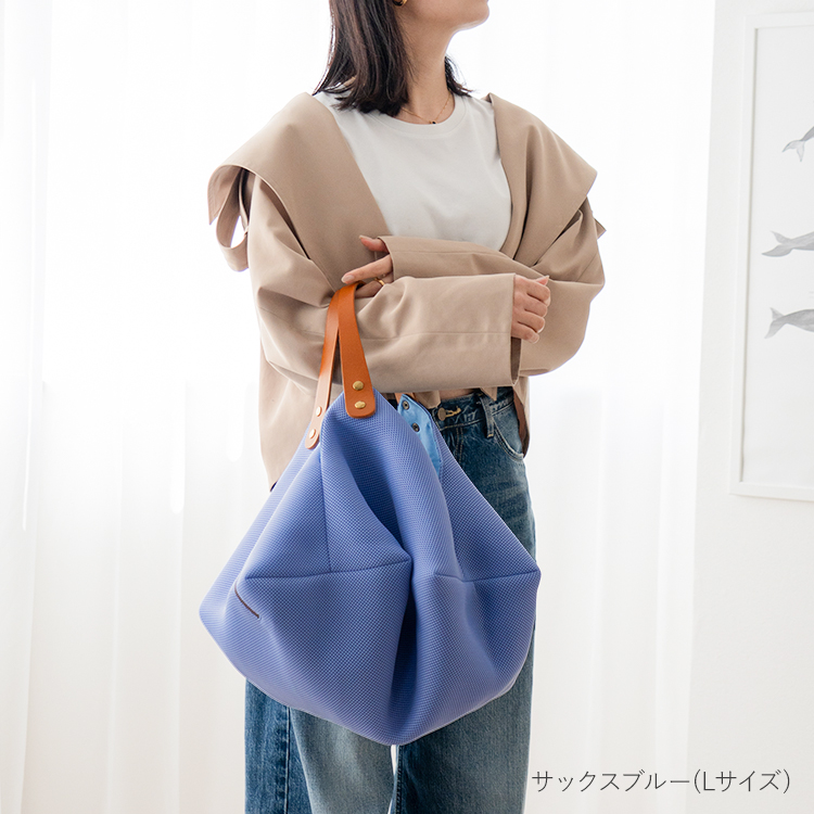 HALEINE ハンドバッグ オリガミバッグ Mサイズ Lサイズ 洗える 畳める バッグ ヌメ革 日本製