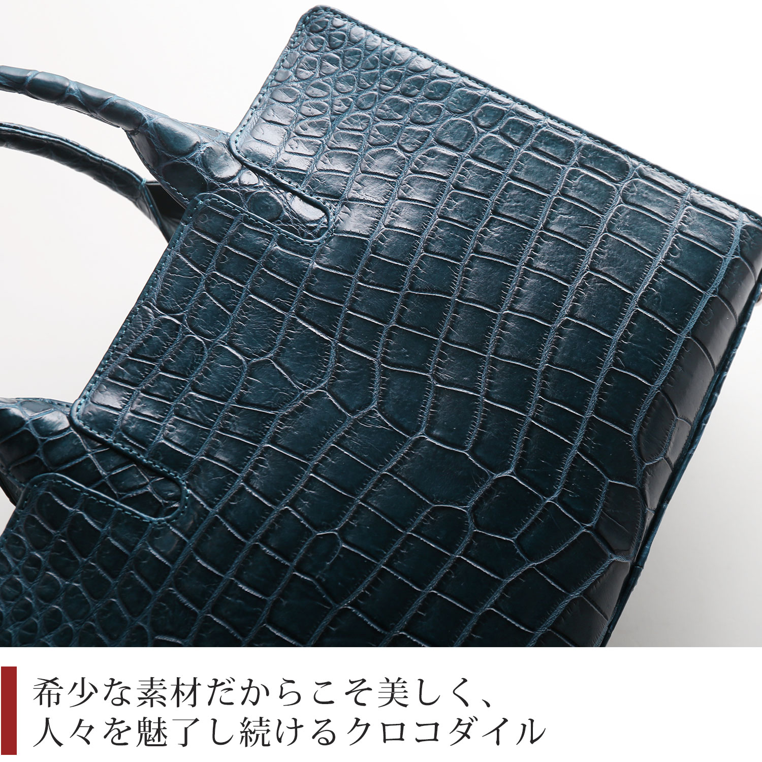 クロコダイル日本製ハンドバッグ