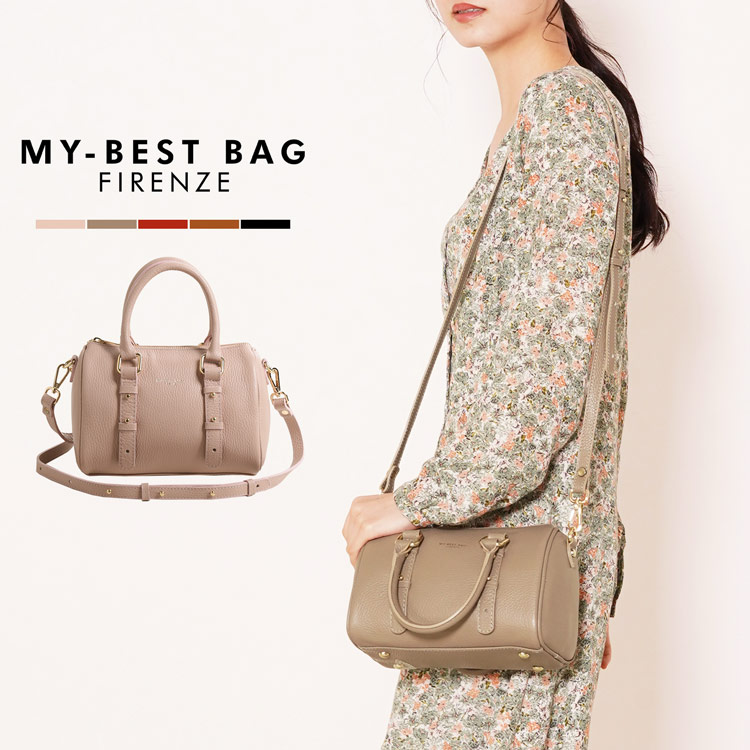 MY BEST BAG ミニバッグ 牛革 ミニボストンバッグ ショルダーベルト付き レディース (07000475r) 4FB