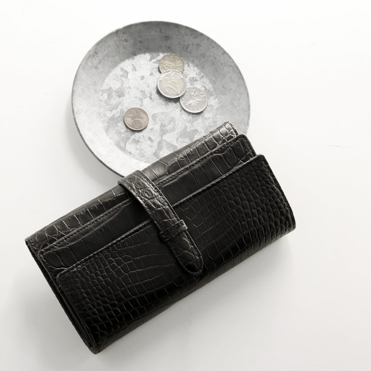 クロコダイル マット カブセ 長財布 レディース メンズ 財布 大容量 使いやすい ギャルソン 大きめ サイフ クロコ 本物 紙幣入れ