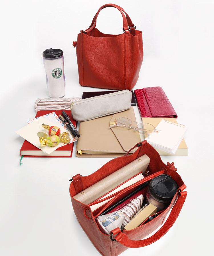 HALEINE ブランド バッグ 2way カラー マチ 大容量 整理整頓 旅行 サブバッグ