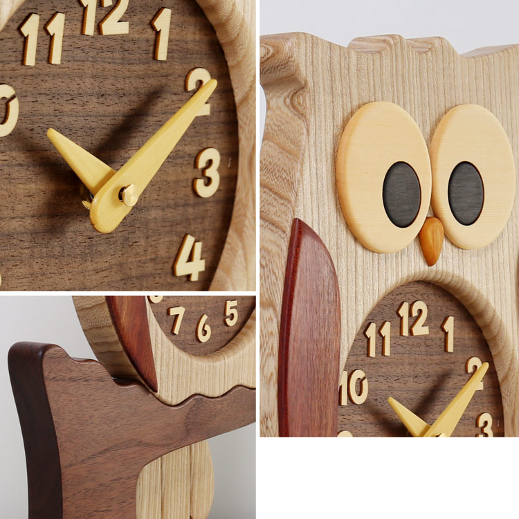 天然木 置き時計 木製