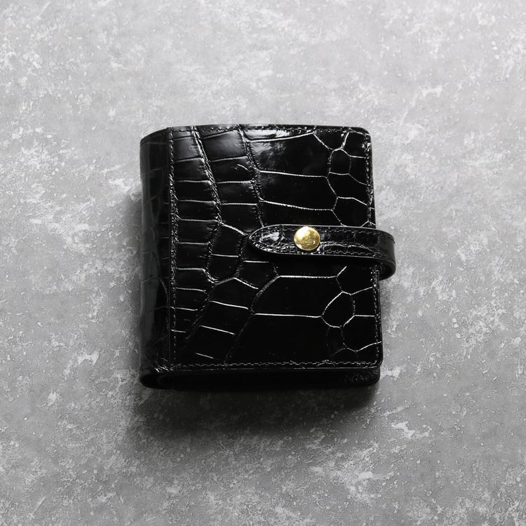 ナイルクロコダイル シャイニング コンパクト財布 ミニ財布 小さめ 財布 