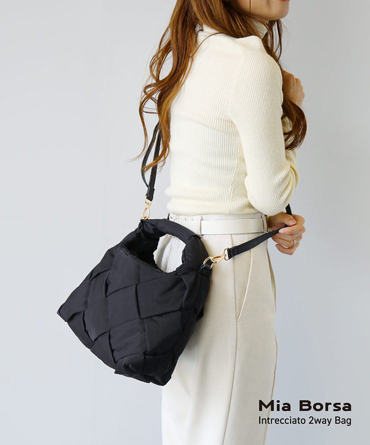 Mia Borsa ナイロン メッシュ バッグ イントレチャート 2WAY 軽量