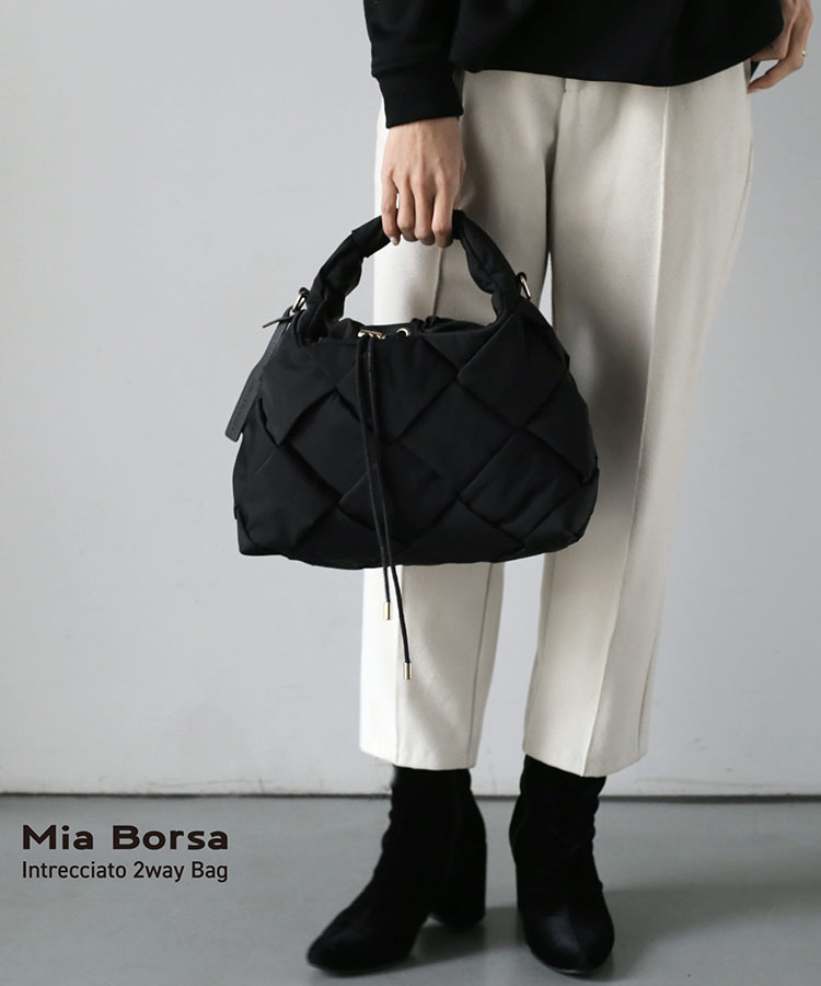 Mia Borsa ナイロン メッシュ バッグ イントレチャート 2WAY 軽量