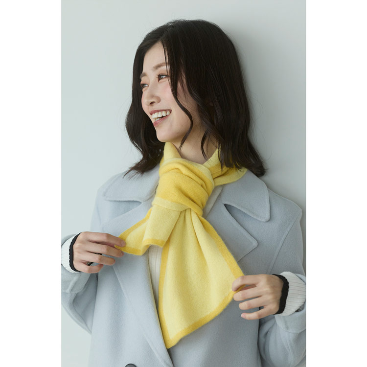 カシミヤ 100% ニット マフラー レディース ショートマフラー