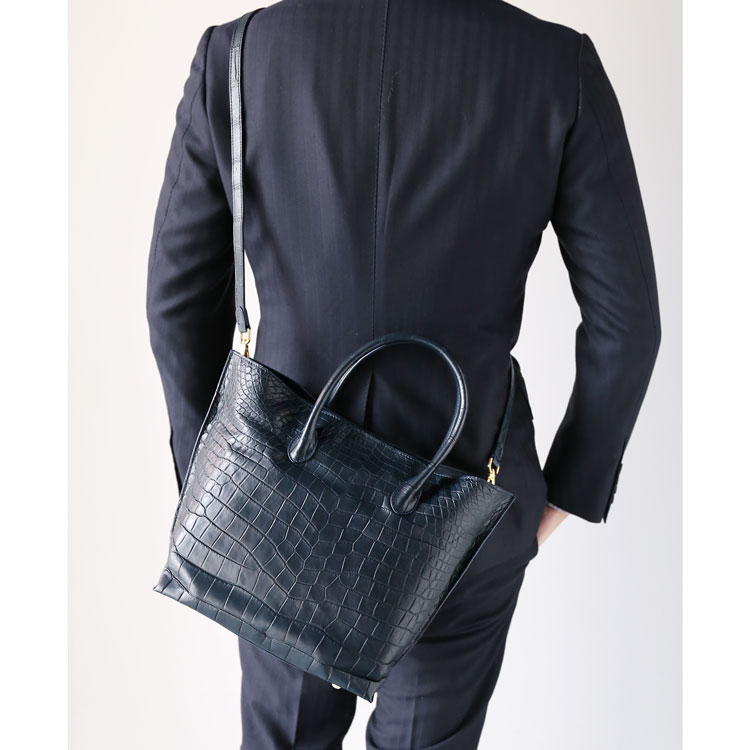 クロコダイル ハンドバッグ 2WAY ショルダー ワニ レザー