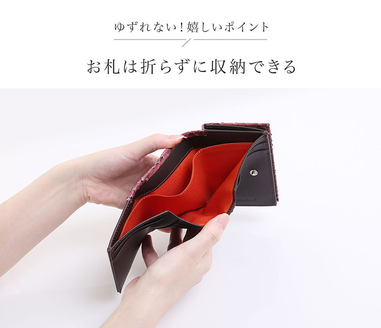 ミニ財布 パイソン お札入れ