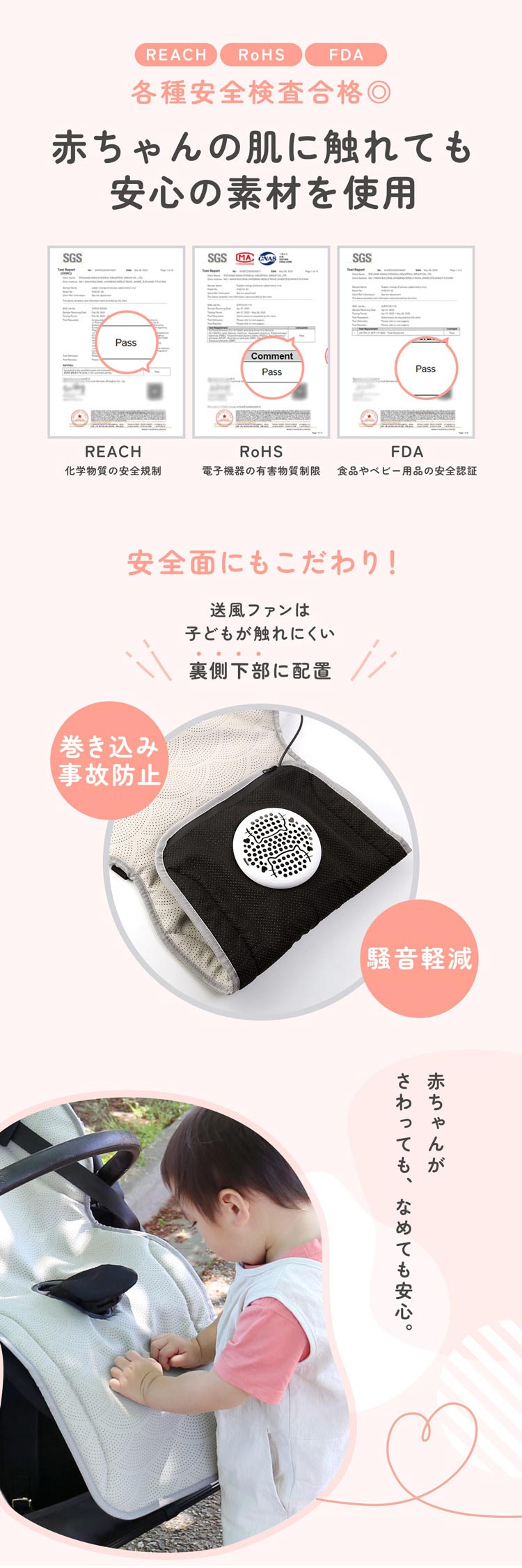 ベビーカー ファン付き ファンシート ファンクッション 熱中症対策 暑さ対策