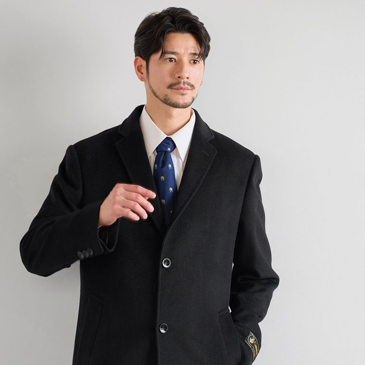 カシミヤ100% メンズ チェスターコート