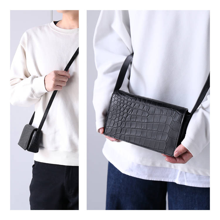 ナイルクロコダイル斜めがけバッグ