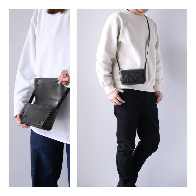 ワニ革ミニショルダーバッグ