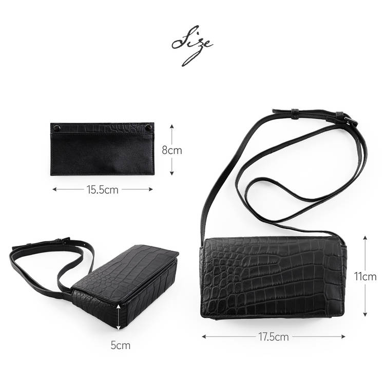 クロコミニショルダーバッグ