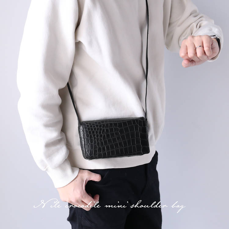 ナイルクロコダイルミニショルダーバッグ