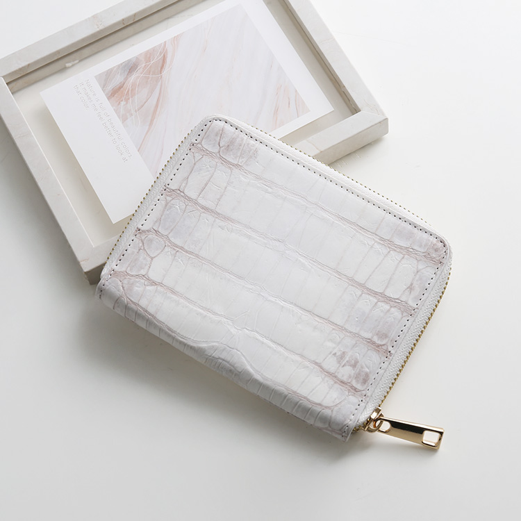 ヒマラヤクロコダイル マット ラウンドファスナー 多機能財布 オーガナイザー カードケース