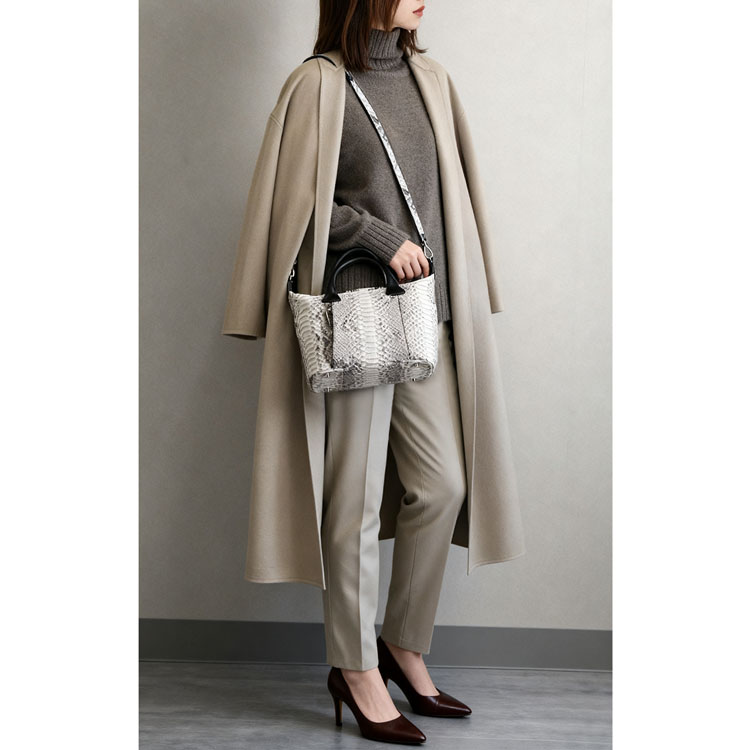 ダイヤモンドパイソン 2WAY ハンドバッグ