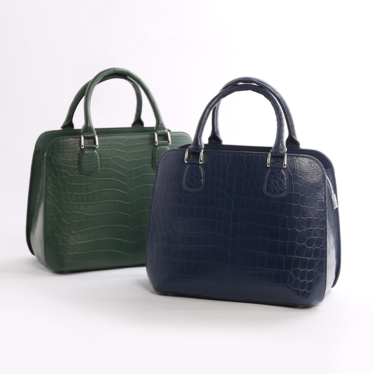 ナイルクロコダイル ハンドバッグ クロコダイルバッグ 本革 センター取り マット加工