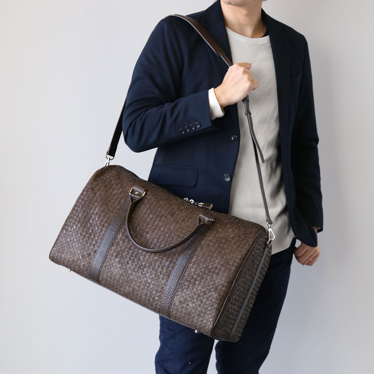 パイソンメッシュ大型ボストンバッグ