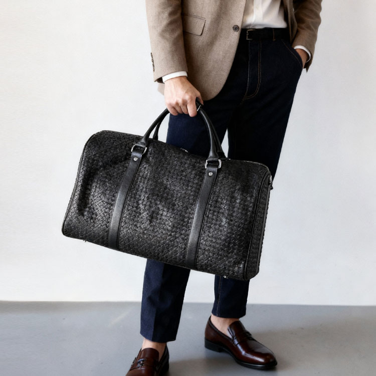 パイソンメッシュ大型ボストンバッグ