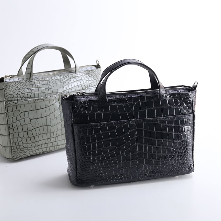 クロコダイルメンズミニトートバッグ