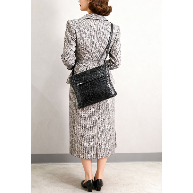 ナイルクロコダイル ショルダーバッグ