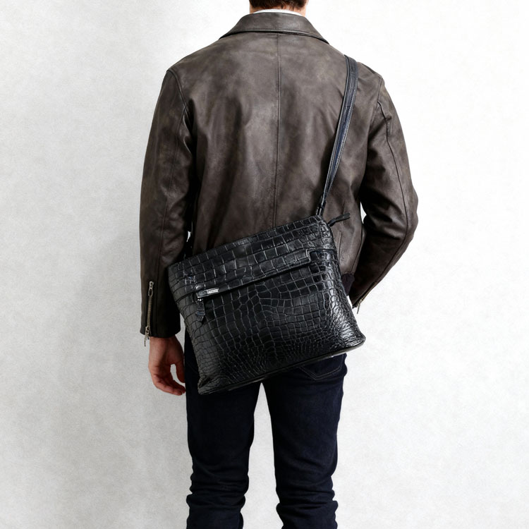 ナイルクロコダイル ショルダーバッグ