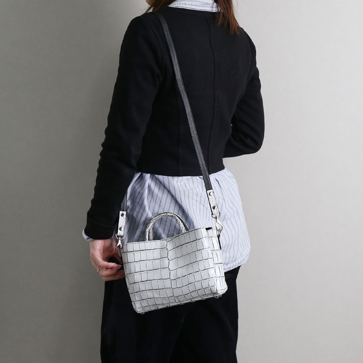 ナイルクロコダイル 日本製 2way ハンドバッグ