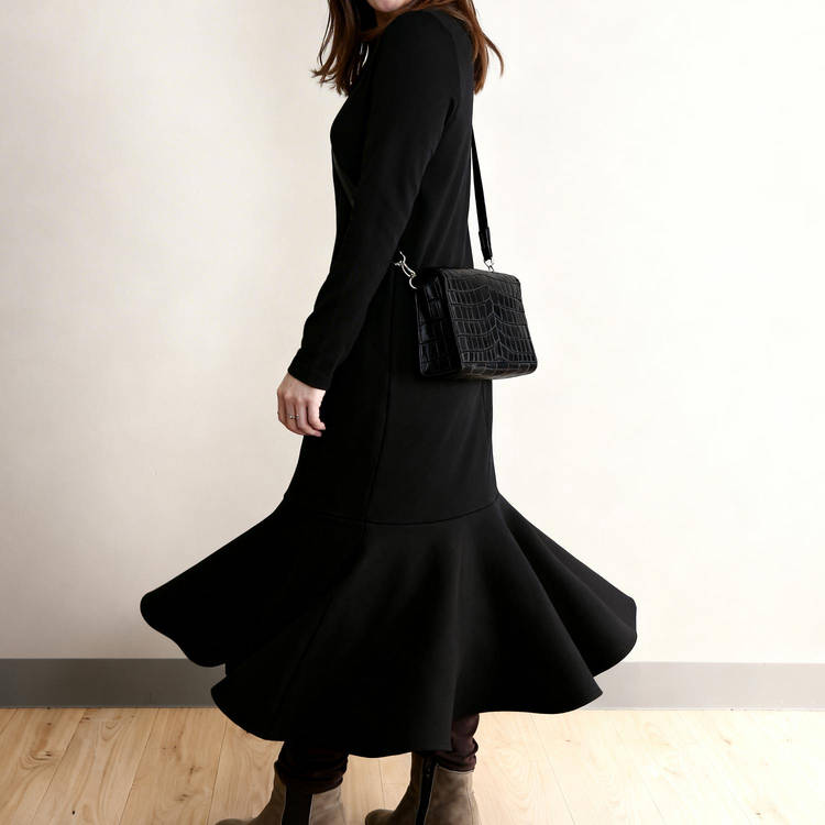 クロコダイルかぶせショルダーバッグ