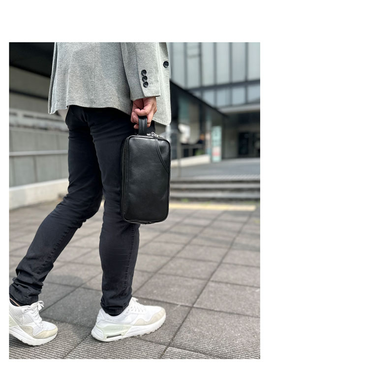 メンズ 牛革 セカンドバッグ クラッチ