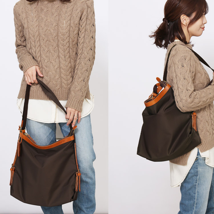 2way ナイロン リュック レディース 本革 日本製