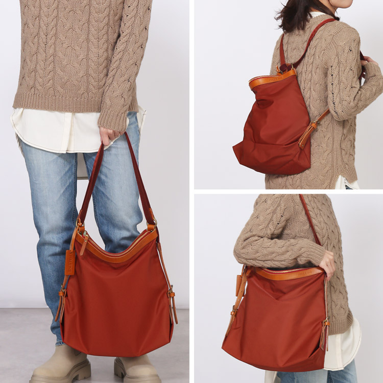 2way ナイロン リュック レディース 本革 日本製