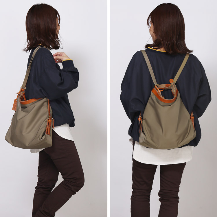 2way ナイロン リュック レディース 本革 日本製