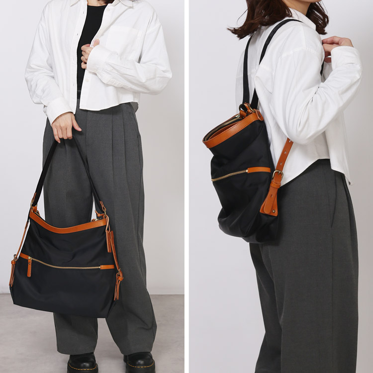 2way ナイロン リュック レディース 本革 日本製