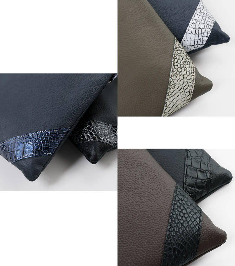 Jamale牛革＆クロコダイルショルダーバッグ日本製