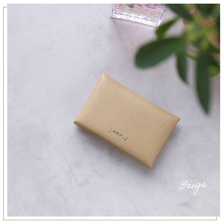 ベージュ 本革 おしゃれ カードケース