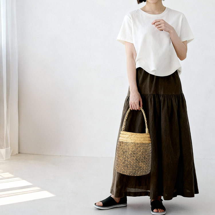 カゴバッグ ワンハンドバッグ かご型 カチュー水草 おでかけ ピクニック