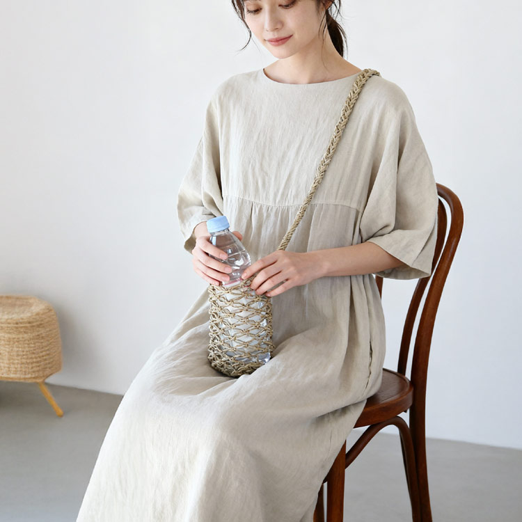 ボトルホルダー 天然素材 水草 斜めかけバッグ 小物入れバッグ おでかけバッグ