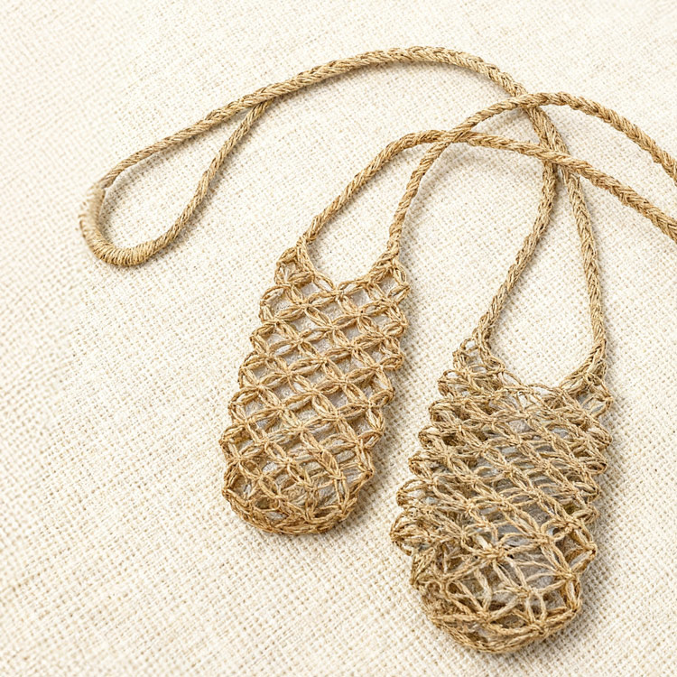 ボトルホルダー 天然素材 水草 斜めかけバッグ 小物入れバッグ おでかけバッグ