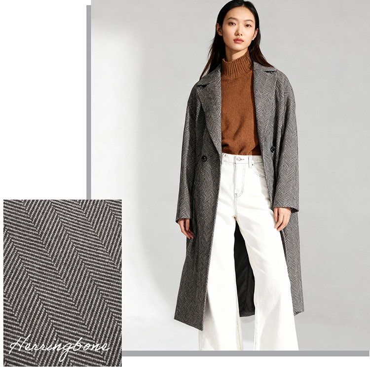 チェスターコート ヘリンボーン ロングコート