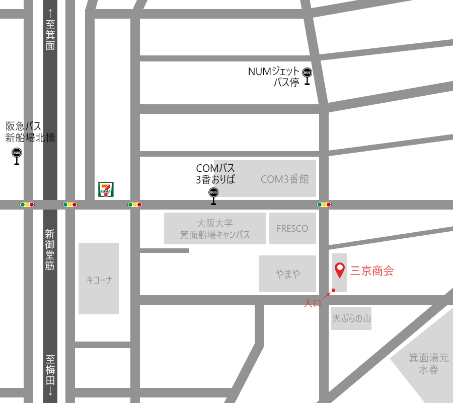 三京商会店舗周辺の地図