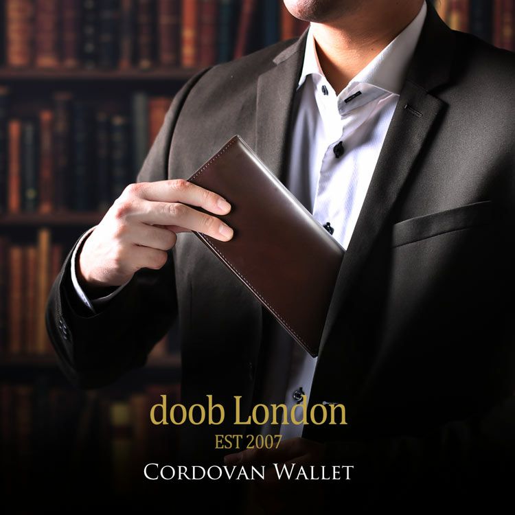 doob London コードバン 長財布 ブランド 束入 doob London コードバン コンパクト 長財布 メンズ ラウンド