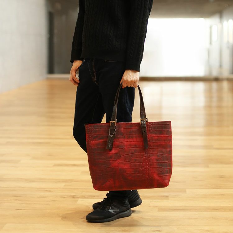 [HALEINE]牛革ヌメ革トートバッグ日本製切りっぱなし