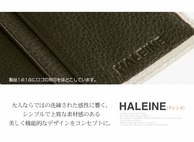 HALEINE[アレンヌ]ダイヤモンドパイソン長財布二つ折束入れ/メンズ(No.06000755-mens-1)