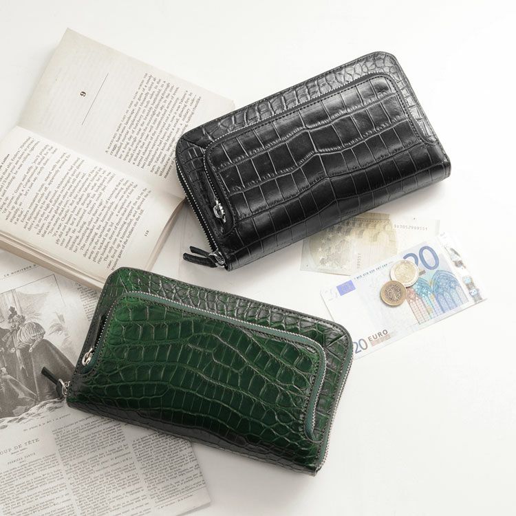 クロコダイルセカンドバッグメンズ3WAY多機能お財布バッグマット加工メタルファスナー全5色(No.06001143-mens-1)