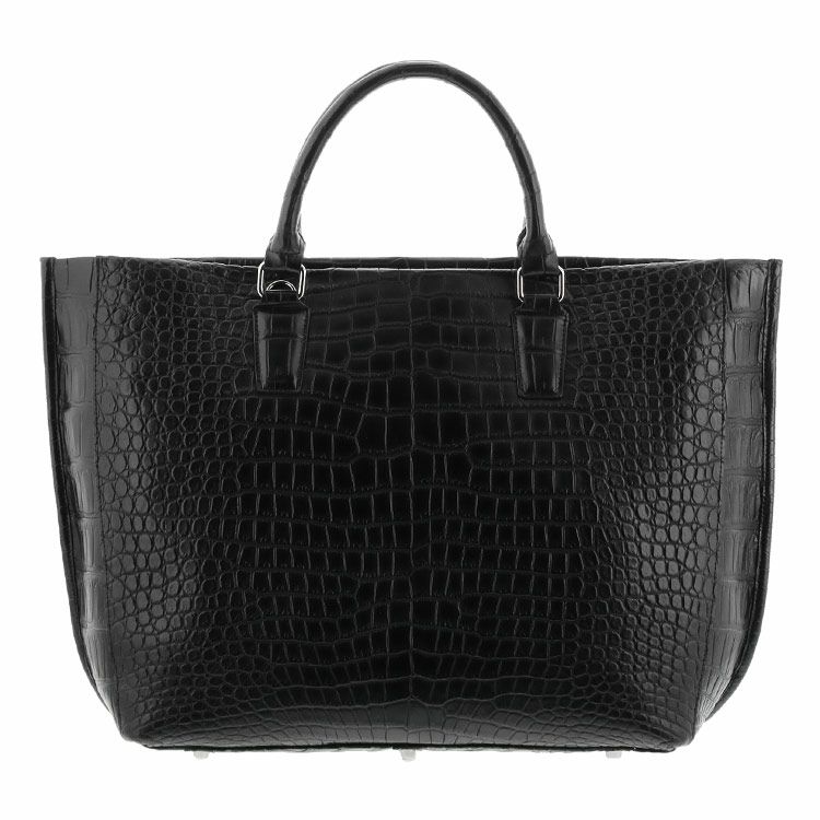 スモール クロコダイル ポロサス トートバッグ マット加工 2WAY メンズ A4 対応(No.06001040-mens-1) スモール クロコダイル ポロサス トートバッグ マット加工 2WAY メンズ
