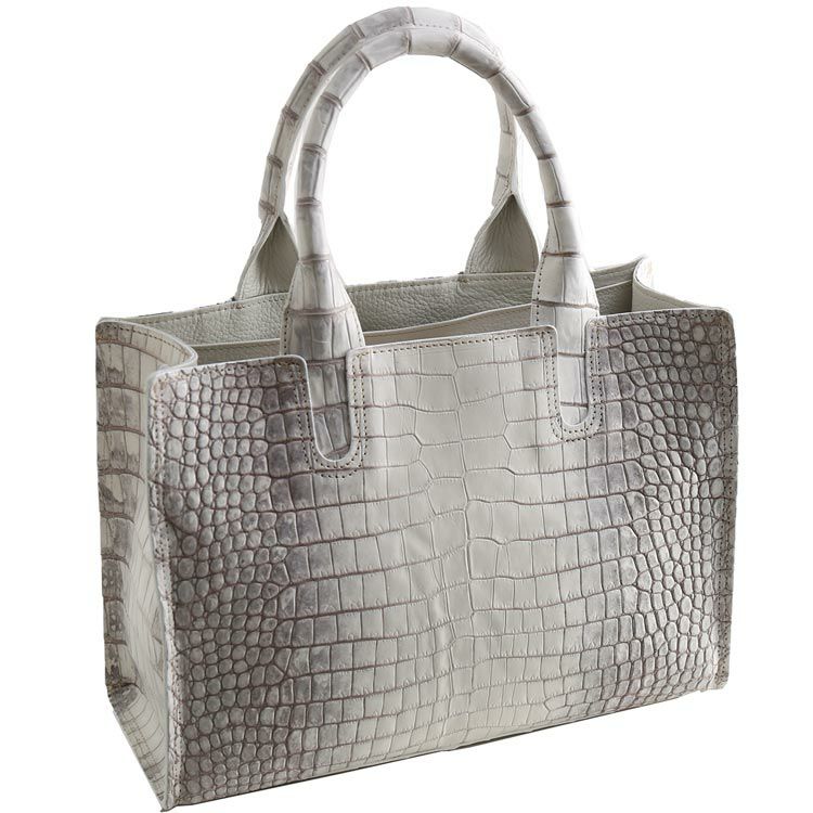トートバッグ CROCODILE クロコダイル 黒 ブラック 鰐革 ワニ革
