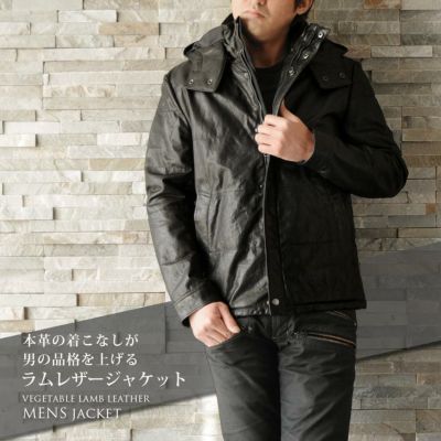 美品 ポールスミス ラムレザー ダウンジャケット フード ファー ラクーン L 美品 ポールスミス ラムレザー ダウンジャケット フード ファー